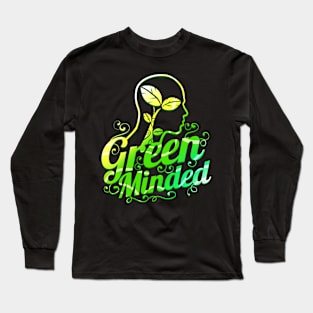 Vegetarian Green Minded - Go vegan Long Sleeve T-Shirt